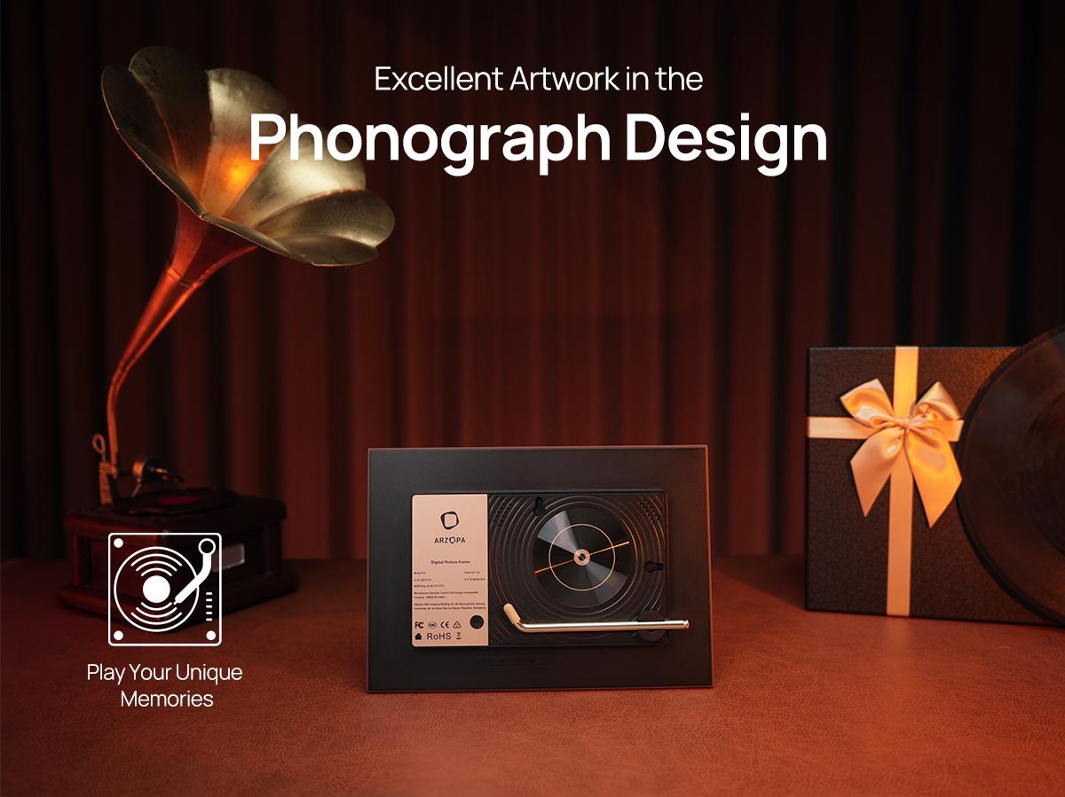 ARZOPA Digital Picture Frame 10.1" Gift idea IPS Touch Screen Digital Photo Frame with 32GB Storage Auto-Rotate Easy Setup to Share Photos or Videos