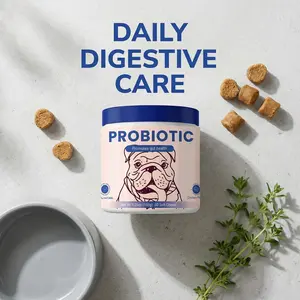 Probiotics for Dogs Soft Chews, Digestive and Gut Health Support, Meat Flavor Daily Probiotic Supplement for Dogs, 60 Count