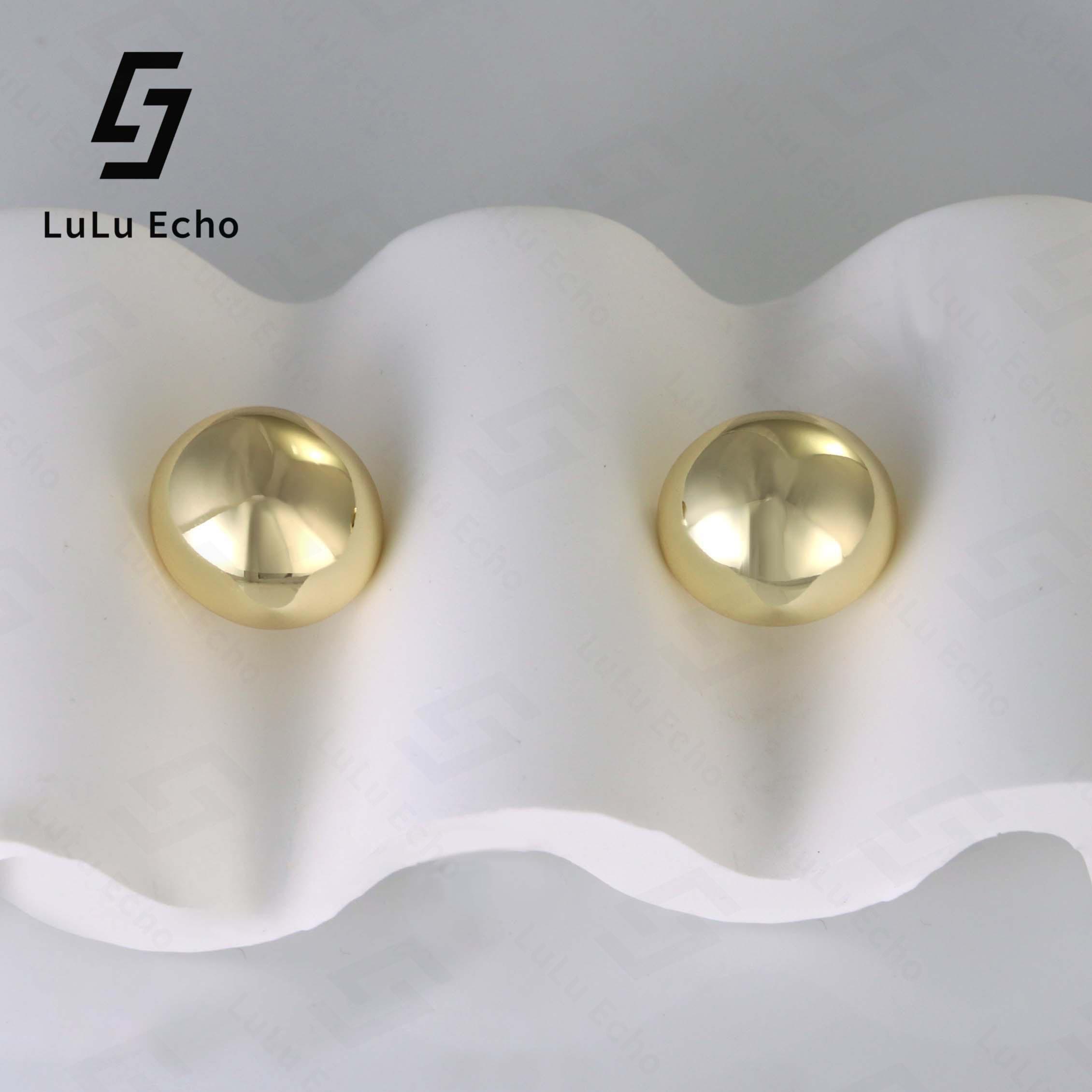 LuLuEcho No Faded Chunky 14k Gold Plated Hoop Earrings for Women, Lightweight Hollow Open Teardrop Earring Trendy Jewelry Gifts for Women, Hypoallergenic