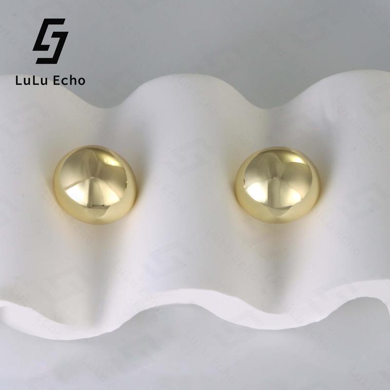 LuLuEcho No Faded Chunky 14k Gold Plated Hoop Earrings for Women, Lightweight Hollow Open Teardrop Earring Trendy Jewelry Gifts for Women, Hypoallergenic