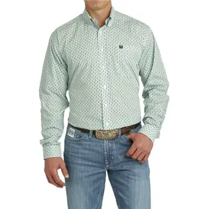 Cinch Men's Multicolor Diamond Print Button Down Shirt MTW1105754