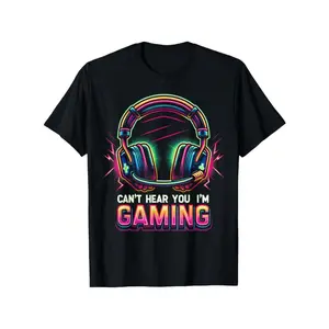 Funny Gamer Graphic Short Sleeve Tee, Unisex Classic Fit, Cool Casual Top for Summer Gaming & Daily Outfits