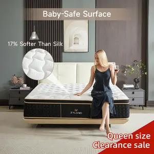Clearance Sale | Final Stock | Hybrid Mattress 2.0 10–14 Inch Queen Bed Mattress Mattress in a Box, Memory Foam & Individual Pocket Springs, Motion Isolation, Pressure Relief