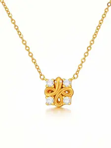 Vintage Spirit Snake Four-Leaf Clover Brooch-Style Pendant Necklace with Cubic Zirconia — Elegant, Sparkling Gold Fashion Jewelry Gift for Women