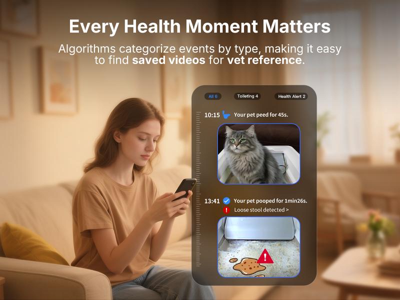 PETKIT Purobot Crystal Duo Open-Top & AI Camera Self Cleaning Cat Litter Box, Urinary Health Monitor Automatic Cat Litter Box, Smart Robot with 2-Way Raking/5G WiFi/Safety Sensors/Odor Control for Multiple Cats (White)