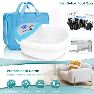 2026 Newest Ionic Foot Bath Detox Machine – Home Foot Spa with Heating Belt, Auto Countdown Timer & Includes 100 Disposable Liners Portable Detox Spa Machine Salon & Home Use, shiatsu foot