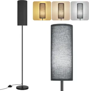 Floor Lamp for Living Room, Modern Standing Lamps with Lampshade, Minimalist Tall Lamp with Foot Switch for Living Room, Bedroom, Kids Room, Office(Bulb Not Included)