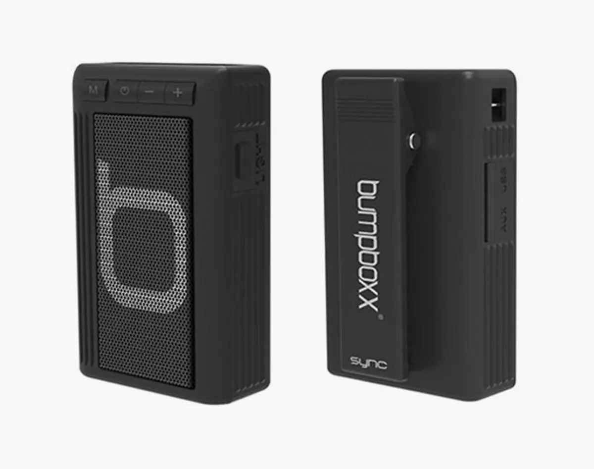 Bumpboxx Retro Pager Portable Bluetooth LED Speaker - Clip-On Stereo Audio Device with Built-In Batteries, Water-Resistant LED Light Feature