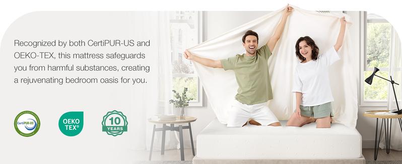 5/6/8/10/12/14 Inch Gel Memory Foam Mattress for Cool Night & Pressure Relief, Medium Plush Feel with Motion Isolating