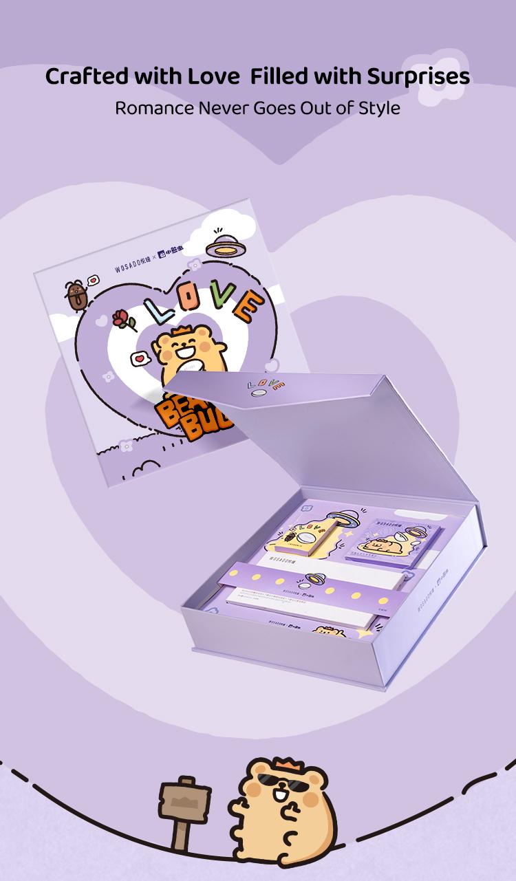 Wosado BearisBug  Gift Box Set Soft Magnetic Eyelashes All-in-One Box, Reusable, Glue-Free, Waterproof, Lightweight, Natural Style Makeup Cosmetic