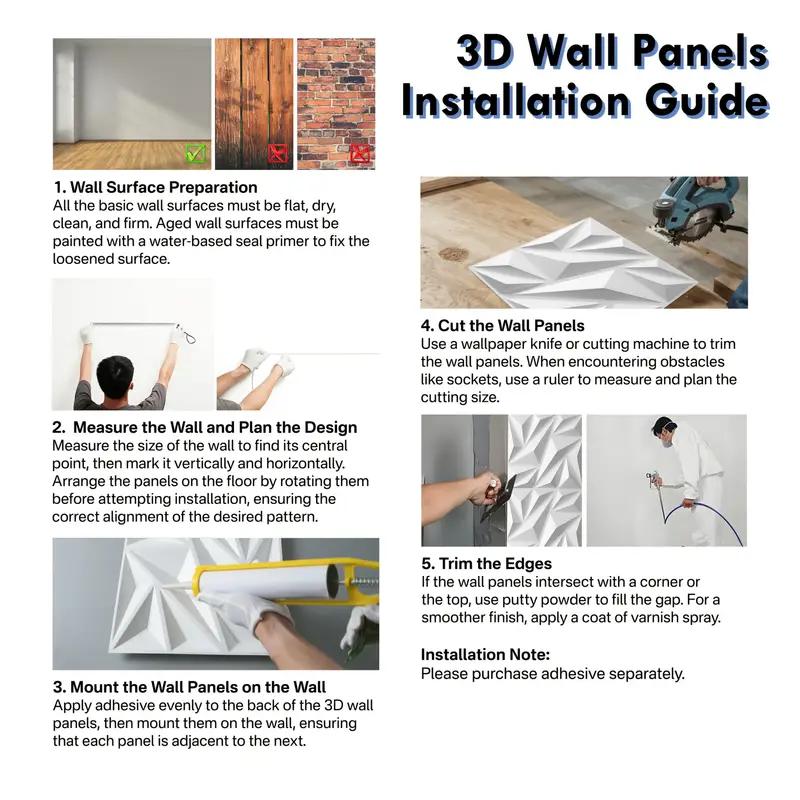 BRODARK 3D Diamond Wall Panel Jagged Matching-Matt Black 11.8x11.8 Inch 30 Tiles Self-Adhesive Vinyl Decals for Living Room Bedroom Office Holiday Decor Day of the Dead 4th of July Memorial Day Room Transformation Bold Visual Effect BRODARK 3D Diamond Wall Panel Jagged Matching-Matt Black 11.8x11.8 Inch 30 Tiles Self-Adhesive Vinyl Decals for Living Room Bedroom Office Holiday Decor Day of the Dead 4th of July Memorial Day Room Transformation Bold Visual Effect