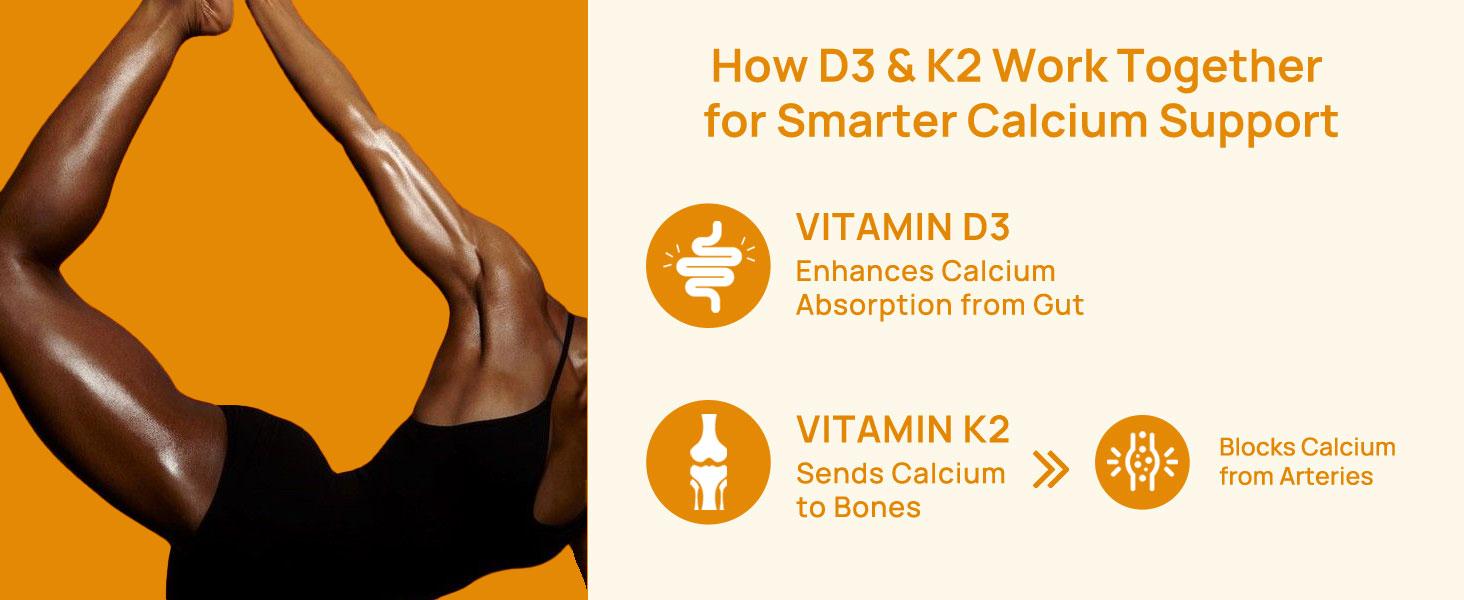 Selerb Vitamin D3 K2 – 10,000 IU D3 + 200 mcg MK-7 with Virgin Coconut Oil – Bone, Heart & Immune Support – 120 Softgels Healthcare Bathroom Calcium