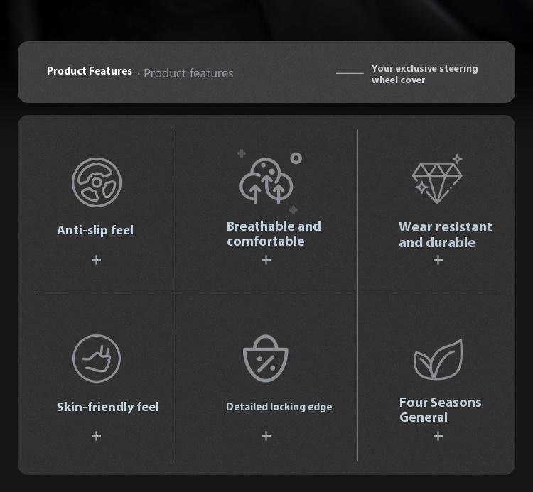 Hugexpen Nappa Leather Steering Wheel Cover New Quick TurnNon-Slip Breathable Ultra-Thin Universal Grip Cover Suitablefor Four Seasons car accessories