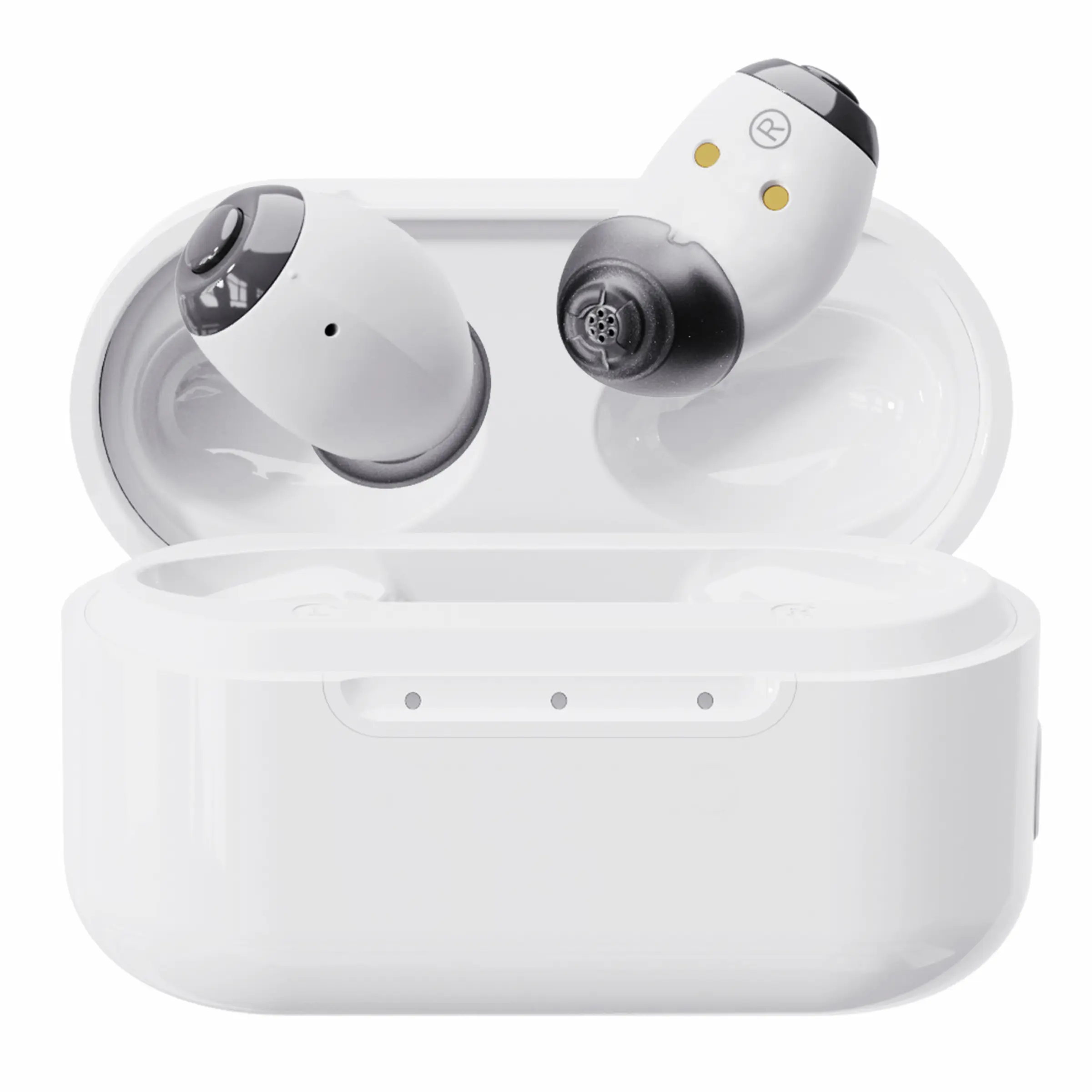 Ceretone Style Hearing Aids Rechargeable with Noise Cancelling (OTC), Adults Hearing Amplifiers for Hearing Loss, Hearing Amplifiers with Magnetic Charging Case, Universal Fit, White