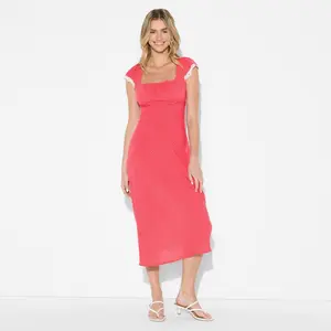 Women's Flutter Cap Sleeve Maxi A-Line Dress - Wild Fable