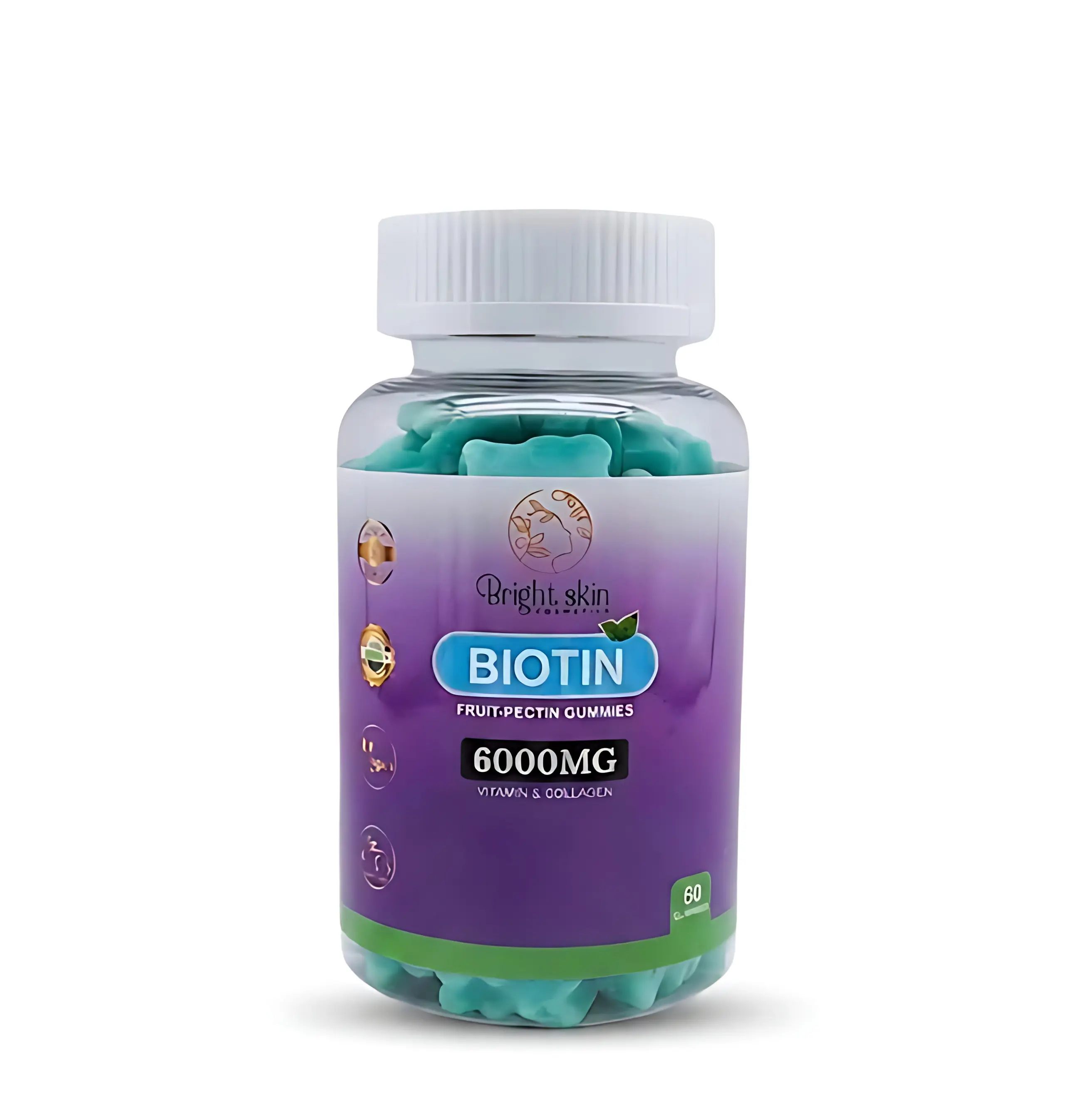 Bright Skin Biotin Gummies – Daily Wellness Chewable Gummies for Beauty & Self-Care Routine | Delicious Gummy Supplement for Convenient Everyday Lifestyle Support | Easy Daily Use Wellness Gummies for Men & Women Acne