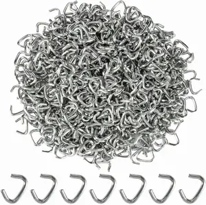 Sukh 650PCS Galvanized Hog Rings - Hog Nose Rings 3/8 Upholstery Heavy Duty for Auto Furniture Upholstery Meat,Sausage Casing,Bagging,Shock Cords Animal Pet Cages HYF- Hog Ring