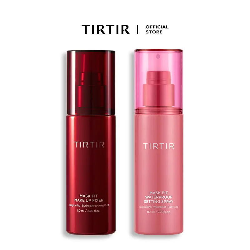[TIRTIR Official] Seal the Deal Long-Wear Makeup Finishing Mist Setㅣ Mask Fit Waterproof Setting Spray 80ml & Mask Fit Makeup Fixer 80ml
