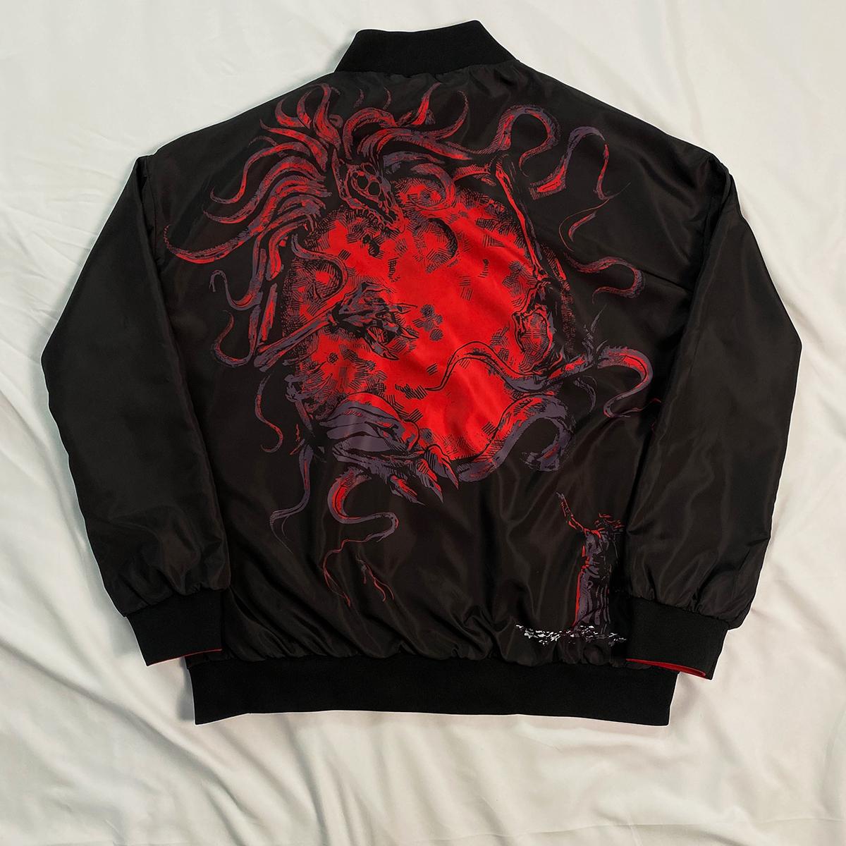 Blood Reversible Bomber Jacket for Men - Menswear Coats Varsity