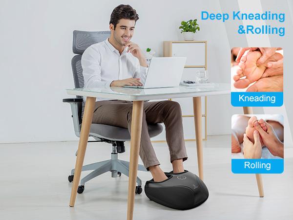 COMFIER 2025 Upgraded Shiatsu Foot Massager Machine with Remote, Deep Kneading Feet Massager with Heat, Relax for Home Office Handy Relaxing Gift