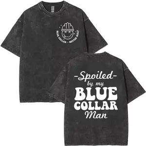 “Spoiled by My Blue Collar Man T-Shirt | Cute Couple Tee for Blue Collar Partners”, Christmas gift