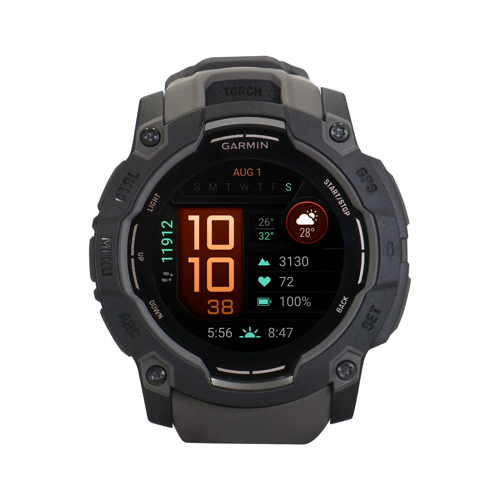 Garmin Instinct 3 AMOLED Rugged Outdoor GPS Smartwatch - 50mm Silicone Band (Charcoal), Wearable Device with 10ATM Resistance & Activity Monitoring, Devices