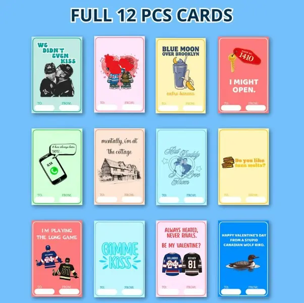 Heated Rivalry Valentines Day Cards, Shane Ilya Lovers Valentine's Day Card, LGBTQ Valentine's Day Card For Girls & Gays