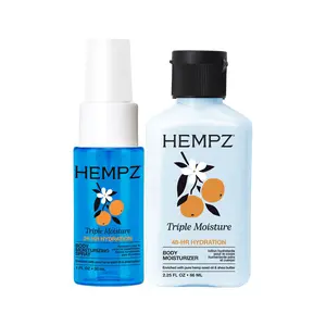 Hempz Exclusive Triple Moisture Moisturizing Fragrance Spray & Body Lotion Travel Bundle