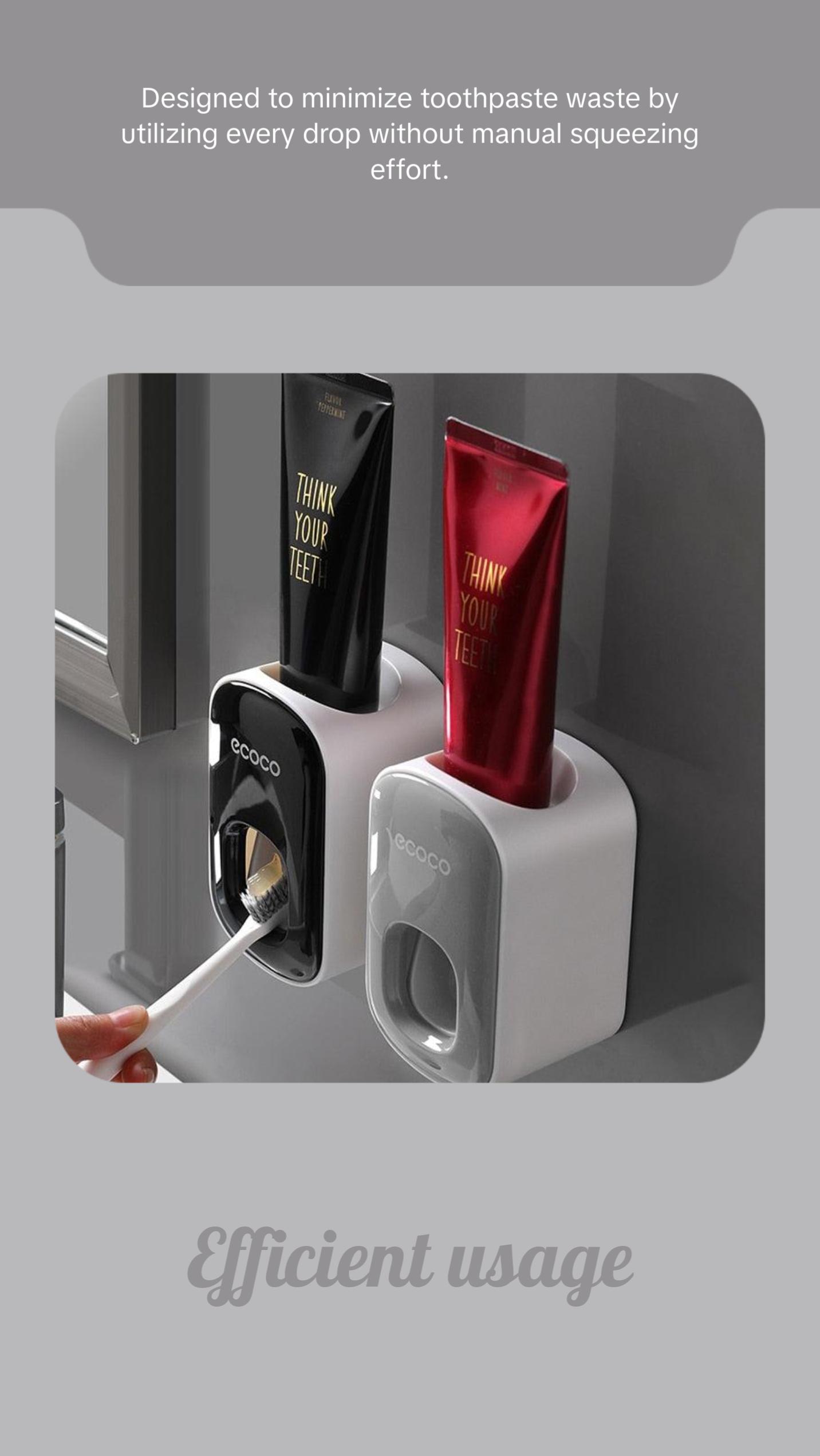 Toothpaste Dispenser, 2 PCS Automatic Toothpaste Squeezer Dispenser for Kids & Family Shower, is Wall Mount Bathroom Accessories with Super Sticky Suction Pad