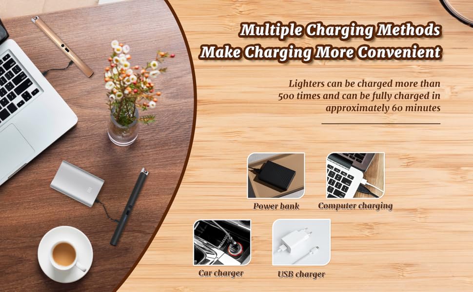 2 PCS Candle Lighter,Windproof Flameless Electric Lighter with LED Power Display & Safety Switch, Upgraded Plasma USB Rechargeable Lighters for Birthday Camping BBQ (Champagne Gold) 2 PCS Candle Lighter,Windproof Flameless Electric Lighter with LED Power Display & Safety Switch, Upgraded Plasma USB Rechargeable Lighters for Birthday Camping BBQ (Champagne Gold)