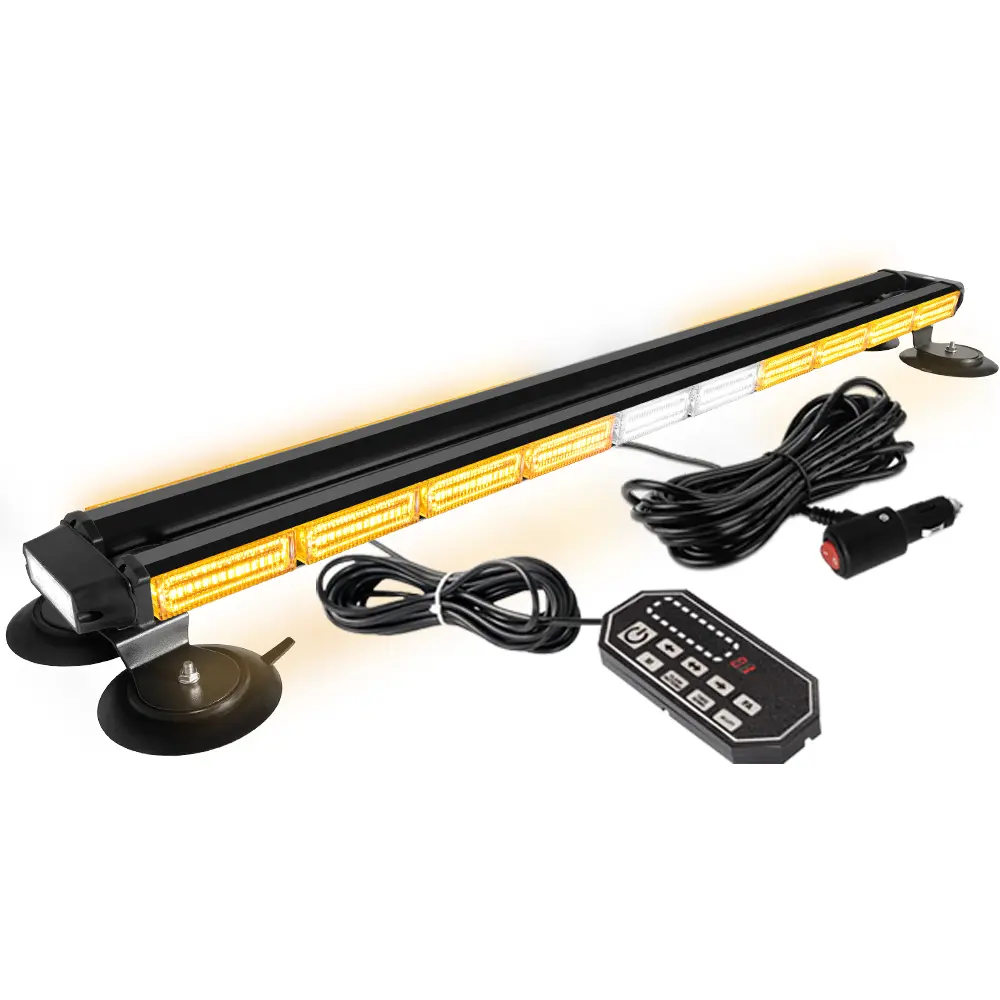 42inch LED Work Light for Vehicles, Flashing Safety Lights w/Controller  Work Light for Trucks Vehicles Construction Tow Pickup Snowplow Amber White
