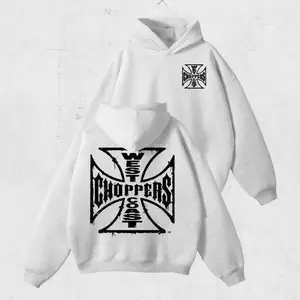 Vintage West Coast Choppers Hoodie, Retro Motorcycle Graphic Hoodie, Biker Streetwear Shirt, Classic Casual Top Menswear