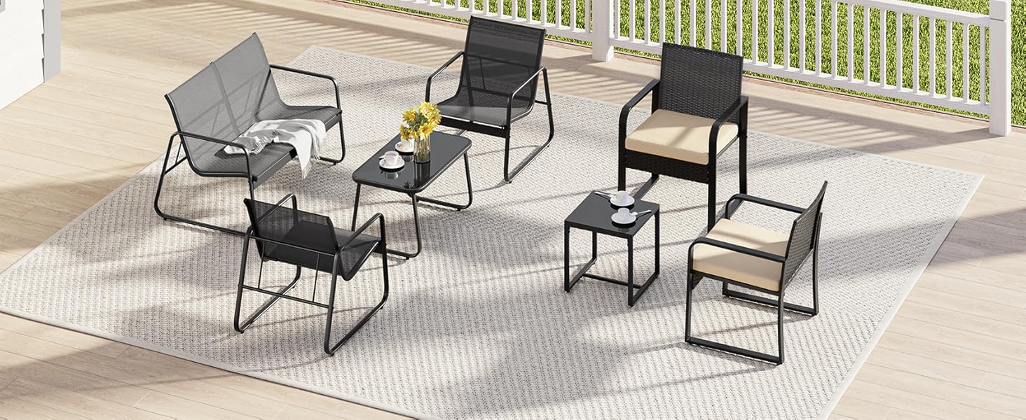 Gizoon 3 Pieces Patio Bistro Sets Outdoor Rattan Conversation with Glass Table Wicker Furniture Set with Cushion for Backyard Porch Poolside Lawn Gizoon 3 Pieces Patio Bistro Sets Outdoor Rattan Conversation with Glass Table Wicker Furniture Set with Cushion for Backyard Porch Poolside Lawn