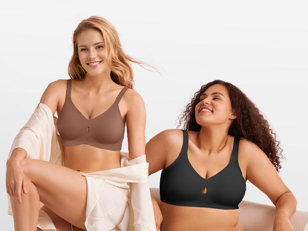 OEAK Women Wireless Jelly Bras Water Drop Hollow Breathable Seamless Push Up Full Coverage Supportive Womens V Neck Bralettes Everyday Bra OEAK Women Wireless Jelly Bras Water Drop Hollow Breathable Seamless Push Up Full Coverage Supportive Womens V Neck Bralettes Everyday Bra