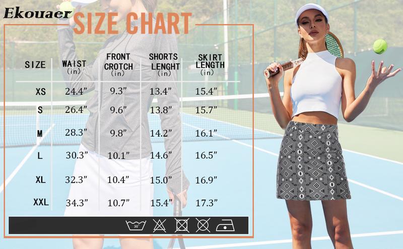 Summer Women's Athletic Skorts Lightweight Golf Skirts Inner Shorts Pocket Tennis Running Workout Sports Skorts