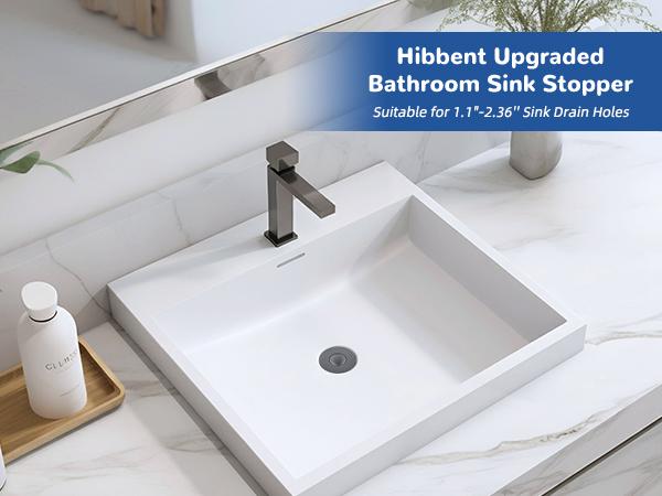 Hibbent Upgraded 3 in 1 Bathroom Sink Drain Strainer, Universal Pop Up Stopper with Removable Stainless Steel Filter Basket Hair Catcher, Sink Plug for 1.1''~2.36'' Basin, Brass Bullet Core, Grey Hibbent Upgraded 3 in 1 Bathroom Sink Drain Strainer, Universal Pop Up Stopper with Removable Stainless Steel Filter Basket Hair Catcher, Sink Plug for 1.1''~2.36'' Basin, Brass Bullet Core, Grey
