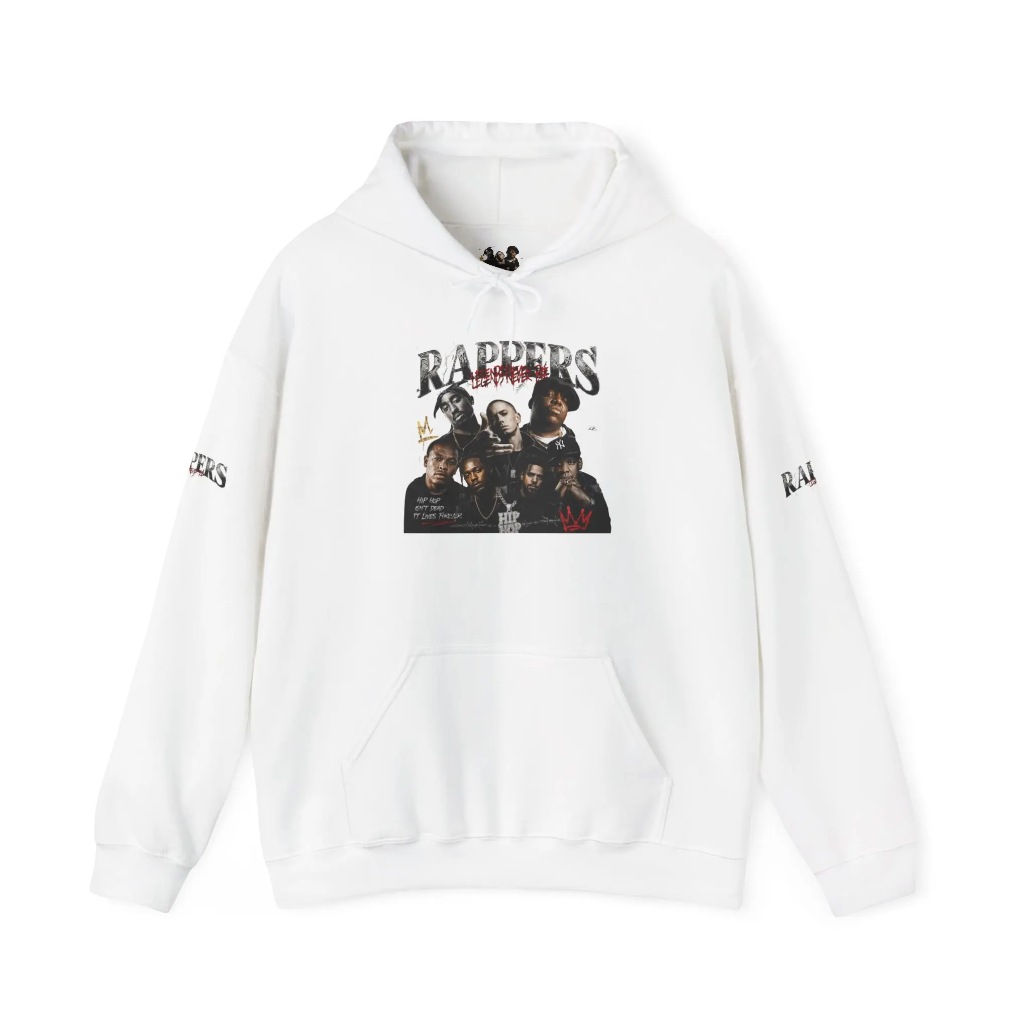 Rappers Graphic Hoodie | Hip Hop Portraits Pullover Sweatshirt