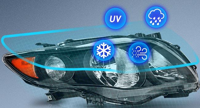 Nilight Headlight Assembly Compatible with 2009 2010 Toyota Corolla XLE/LE/Base Replacement Headlamp Black Housing Amber Reflector Driver and Passenger Side(Not fit S or XRS Trim)