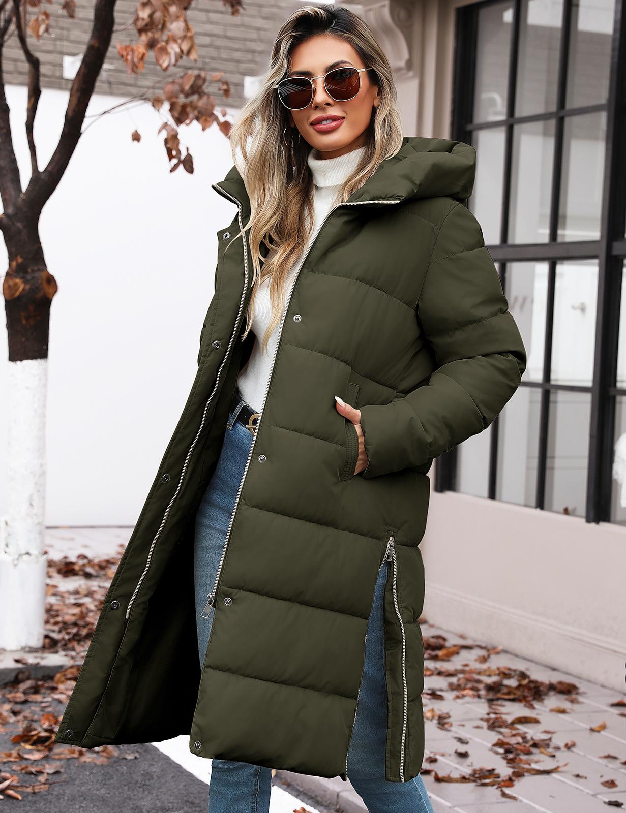 UMIPUBO Sales Womens Winter Long Puffer Coats Down Thicken Warm Quilted Jacket Mid-Length with Side Zipper and Hood Outerwear UMIPUBO Sales Womens Winter Long Puffer Coats Down Thicken Warm Quilted Jacket Mid-Length with Side Zipper and Hood Outerwear