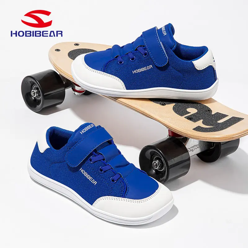 HOBIBEAR Spring/Autumn Boys’ Breathable Sneakers – Wide Toe Casual School Shoes with a Wide Fit