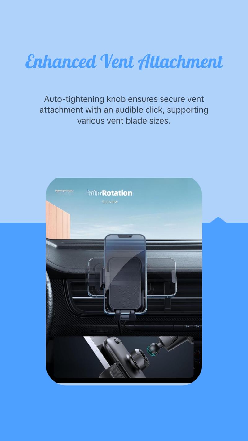 2025 Wider Clamp & Metal Hook Car Phone Holder Vent [Thick Cases Friendly] Phone Holders for Your Car Mount Automobile Hands Free Cradle Air Vent for iPhone 16 15 14 13 Pro Max Smartphone