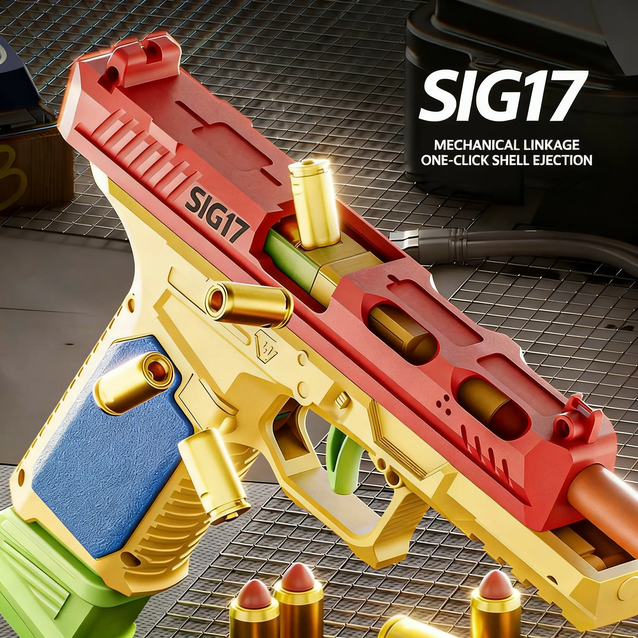 ②Insight Technology Ｍ６ＸLong Gun 2026“SIG17 Mechanical Automatic Soft Bullet Toy Gun - One-Click