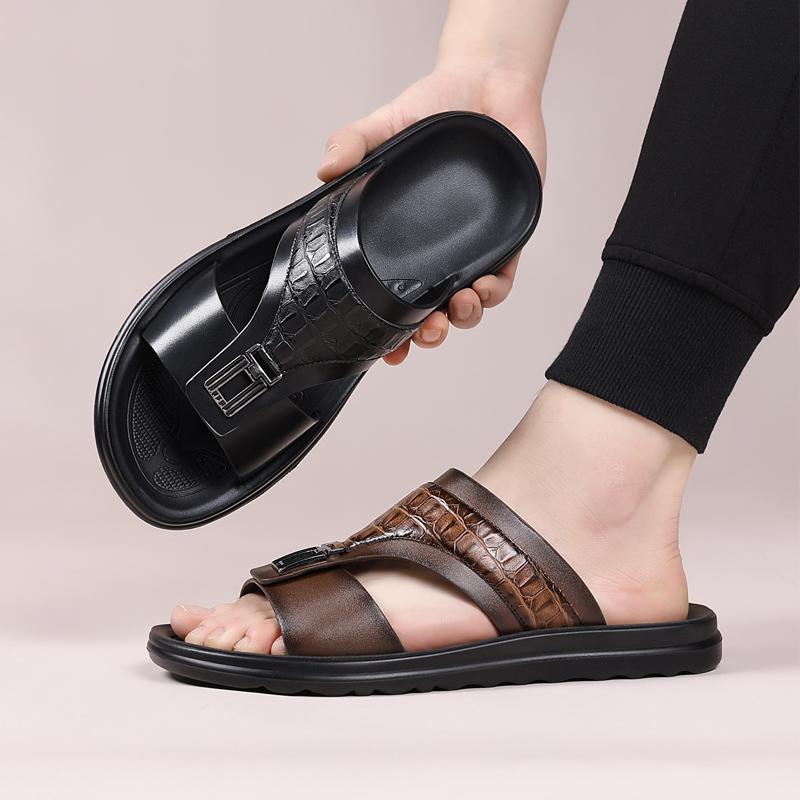 DINAOR Men’s Summer Outdoor Slippers – Casual, Non-Slip, Durable