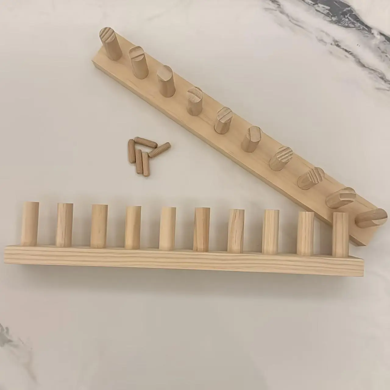 32inch/16inch Wooden Chunky Yarn Knitting Machine, Suitable For Hand-Knitting Thick Yarn, A Portable Wooden Knitting Tool, Ideal For Home Decor, Beginner-Friendly, And A Reusable Blanket Weaving Loom, Perfect For Creating Chunky Yarn Crafts