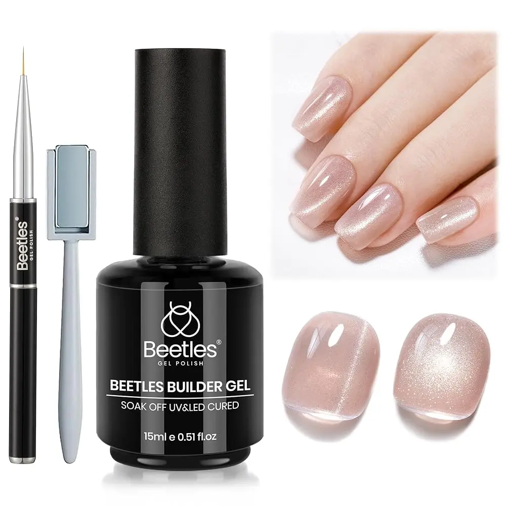 15ml Cat Eye Nude Glitter + Liner Brush + Magnet