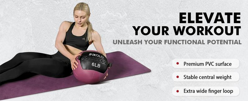MIKOLO Medicine Ball Set for Core & Strength Training – Multi-Weight (10/15/20/25LB), Soft Wall & Slam Balls, Home Gym Fitness EquipmentMIKOLO Arm Workout Machine