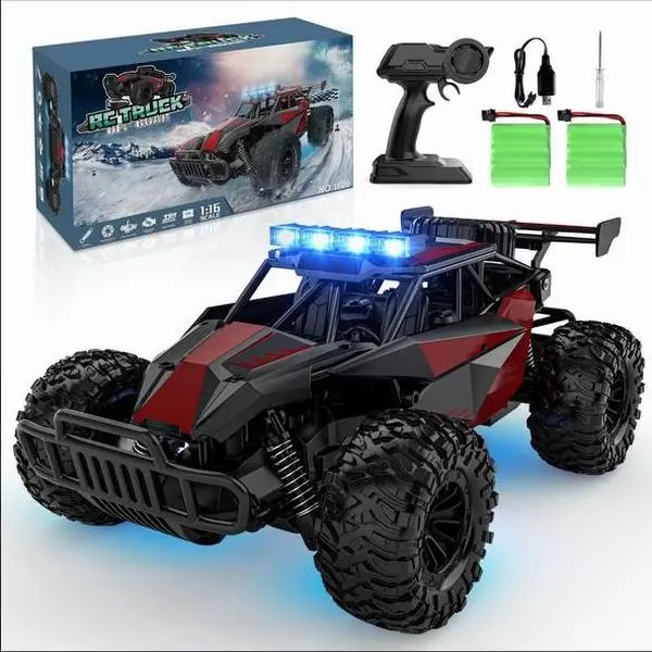 KismeT Shop  BLUEJAY Remote Control Car 2.4GHz 33km/h RC Toy 1:12 High Performance Off-road Truck with LED Lights Rechargeable Battery for Adults Kids 1-12 Years Old