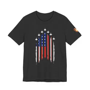 Patriotic Jet Formation American Flag Tee