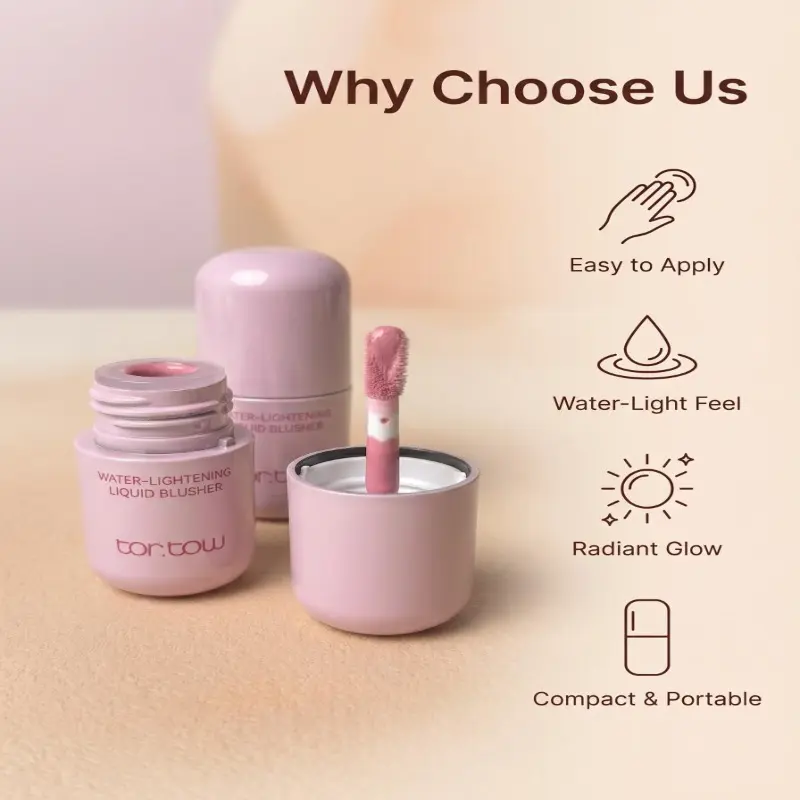 Water-Based Facial Liquid Blush - Lightweight, Blendable Sheer Tint Cheek Stain, Brightening Natural Dewy Finish, Long-Wearing Hydrating Cosmetic for All Skin Types, Easy to Apply, Ideal for Daily Use, Formal Dinner, Nightclub Party, Soft Sheer, Easy Appl