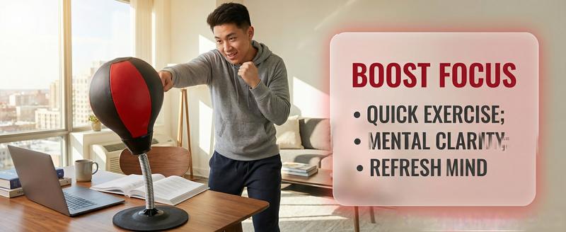 Stress Buster Desktop Punching Bag - Suctions to Your Desk, White Elephant Gifts for Coworker Men and Women, Heavy Duty Stress Relief Ball, Gag Gifts Funny Desk